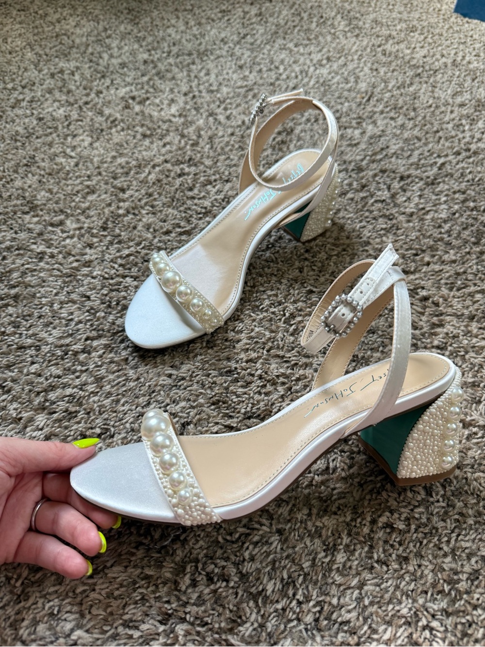 Betsey Johnson Bridal Heels - Picture 1 of 5